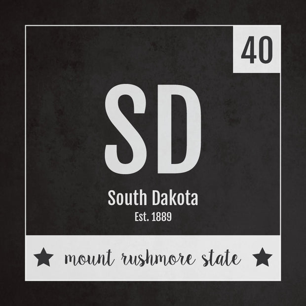 South Dakota US State Print