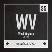 West Virginia US State Print
