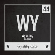 Wyoming US State Print