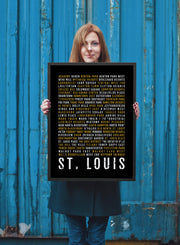 St Louis Print - Neighborhoods - Subway Poster