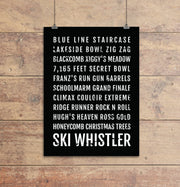 Ski Whistler British Columbia Subway Poster