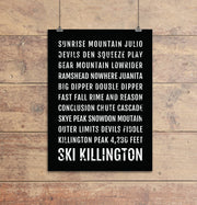 Ski Killington Vermont Subway Poster