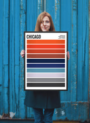 Chicago Minimalist Print - CHI Minimal Poster - Wall Art