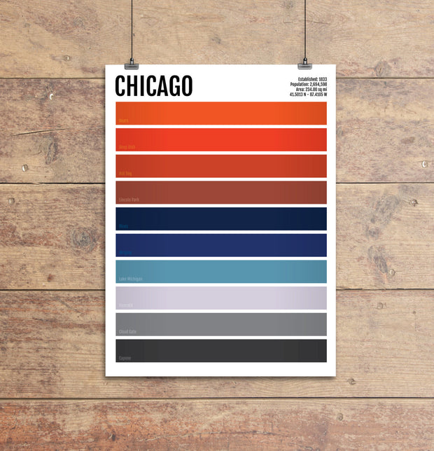 Chicago Iconic Colors Print
