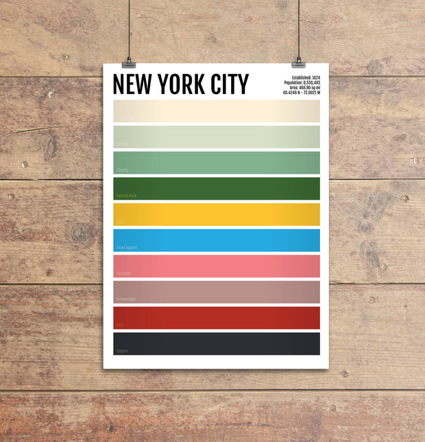New York City Iconic Colors Print
