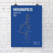 Indianapolis Marathon Map Print - Personalized for 2020