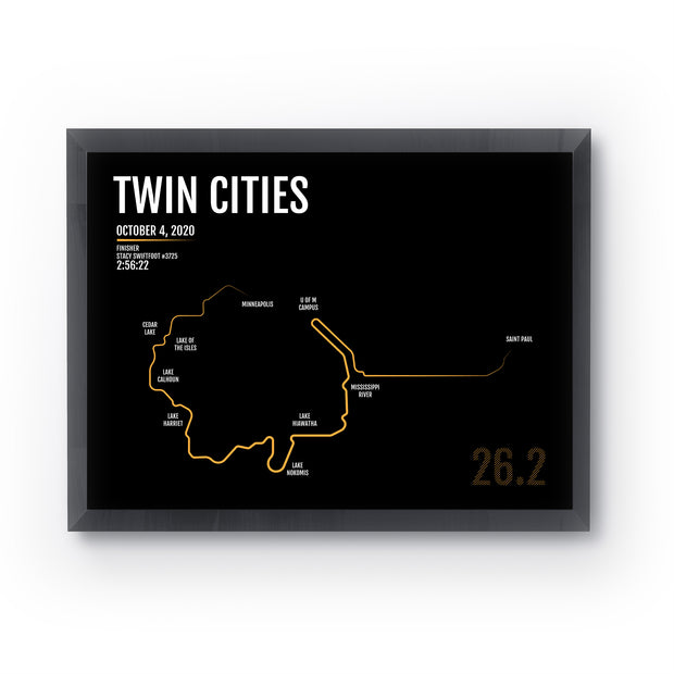 Minneapolis St. Paul Twin Cities Marathon Map Print - Personalized for 2020