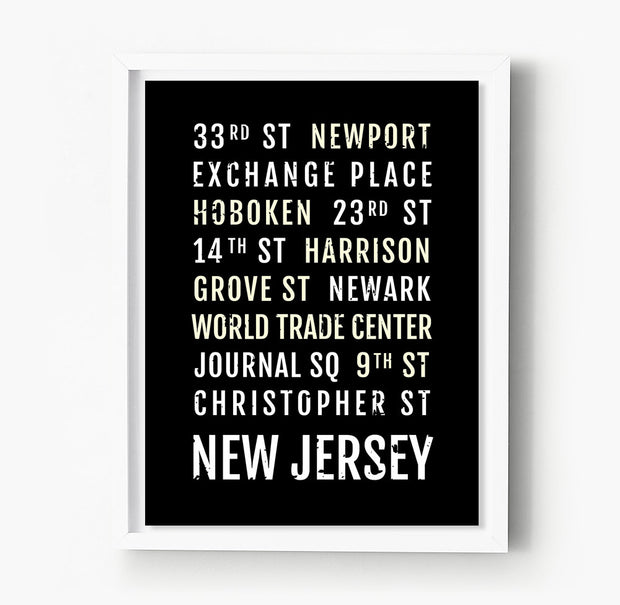 New Jersey PATH Stations Subway Poster