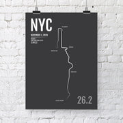 New York City Marathon Map Print - NYC Personalized for 2020
