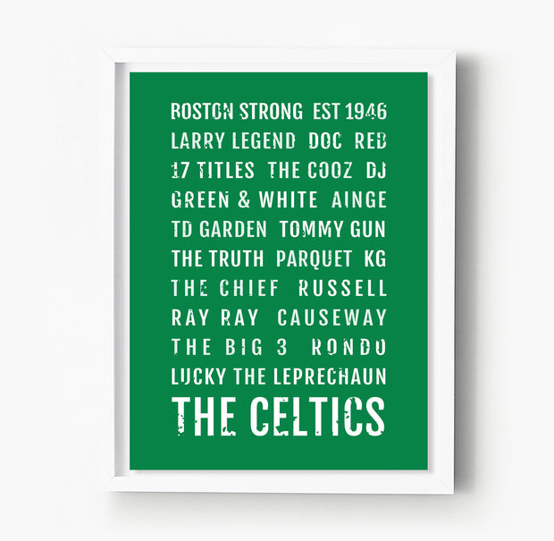 Boston Celtics Subway Poster