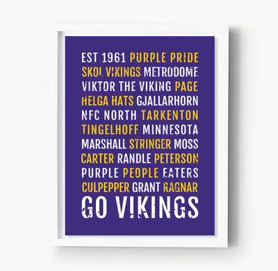Minnesota Vikings Subway Poster