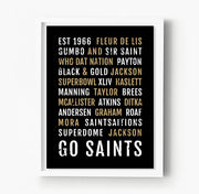 New Orleans Saints Subway Poster