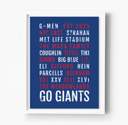 New York Giants Subway Poster
