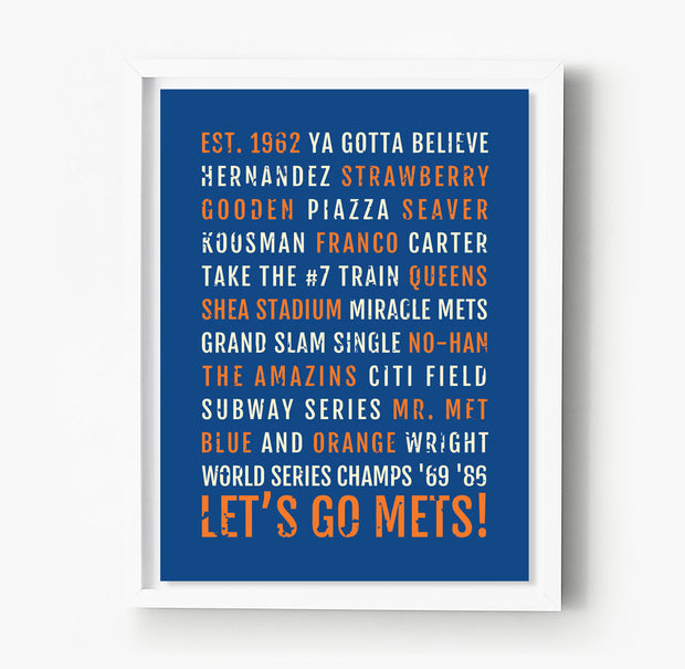 New York Mets Subway Poster