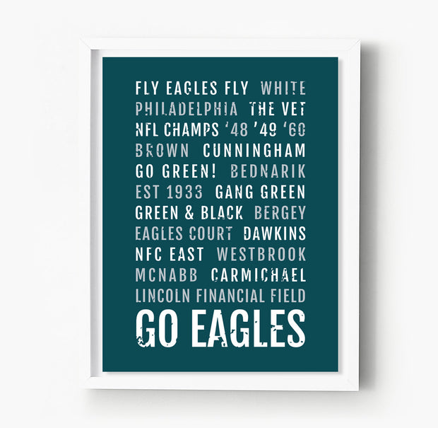 Philadelphia Eagles Subway Poster