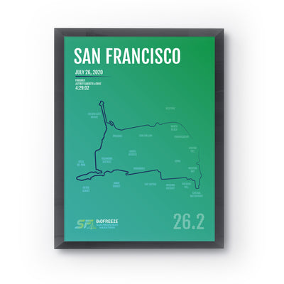 San Francisco Marathon Map Print - Personalized for 2020