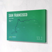 San Francisco Half Marathon Map Print - Personalized - 1st Half