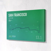 San Francisco Half Marathon Map Print - Personalized - 2nd Half