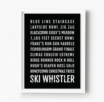 Ski Whistler British Columbia Subway Poster