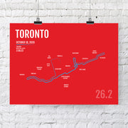 Toronto Waterfront Marathon Map Print - Personalized for 2020