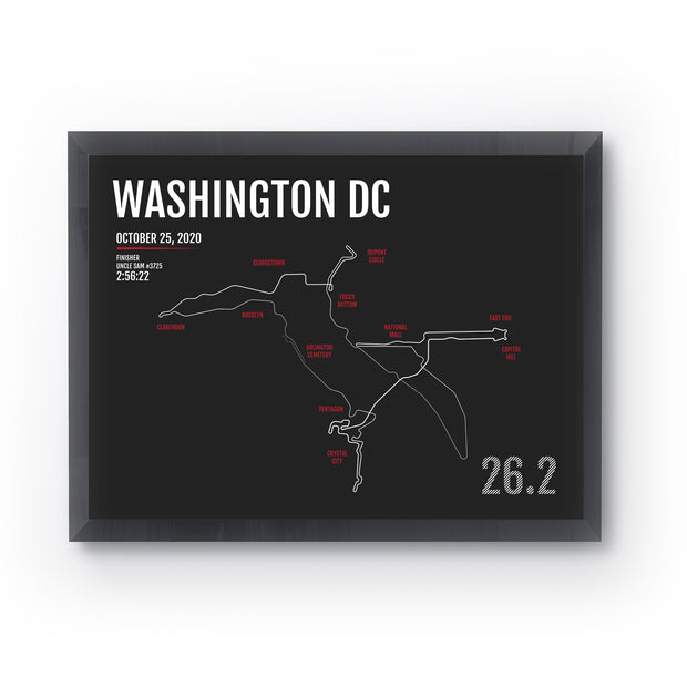 Marine Corps Marathon Map Print - Washington DC - Personalized for 2020